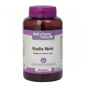Radis noir 200 gélules en gélatine Nat et Form