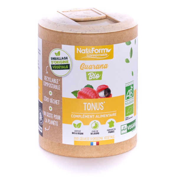 Guarana gamme écoresponsable 200 gélules Nat et Form