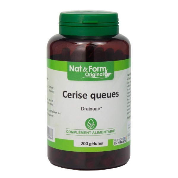 Queues de cerise 200 gélules en gélatine Nat et Form