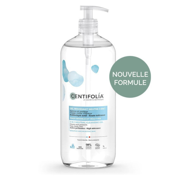 Gel moussant neutre 1l Centifolia BIO