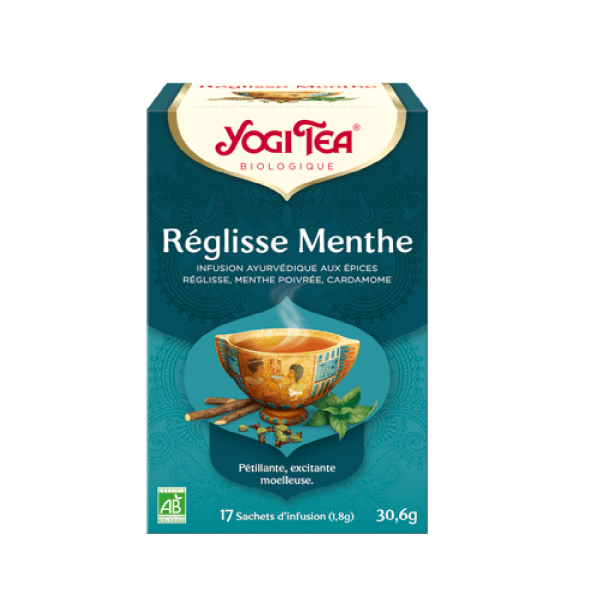 Infusion réglisse menthe 17 sachets Yogi Tea BIO