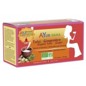 Infusion Tulsi et Gingembre - Boîte de 25 sachets Ayur-Vana BIO