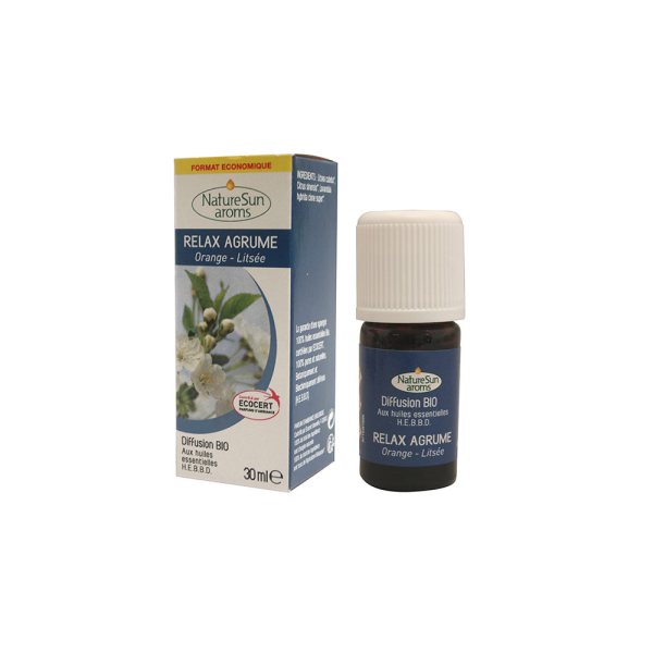Diffusion relax agrume 30 ml NatureSun aroms ECOCERT