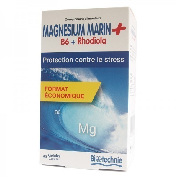 Magnesium marin b6 rhodiola 90 gel biotechnie