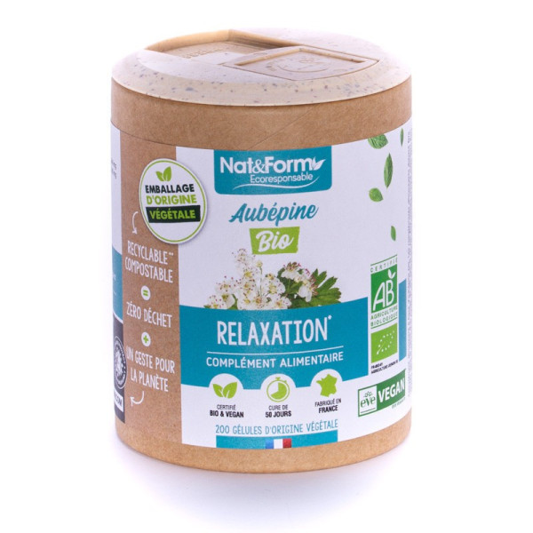 Aubépine gamme écoresponsable 200 gélules 65g Nat et Form BIO