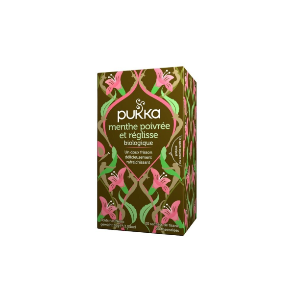 Infusion menthe poivrée et reglisse 20 sachets pukka