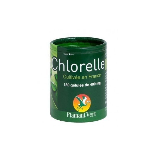 Chlorelle française 180 gélules de 400mg Flamant Vert