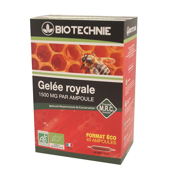 Lot 2 boites gelee royale 2x20 amp. biotechnie