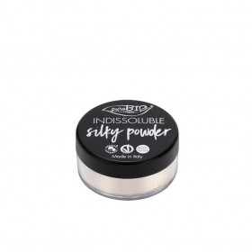 Indissoluble silky powder...