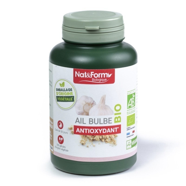 Ail bulbe 200 gélules végétales BIO Nat et Form