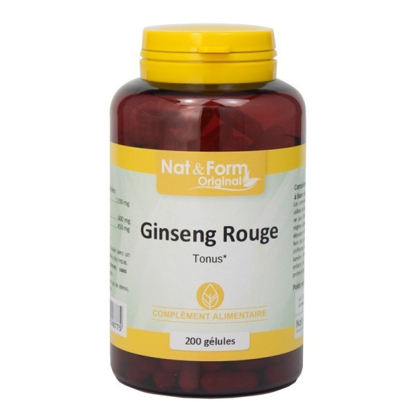 Ginseng rouge 200 gélules Nat et Form