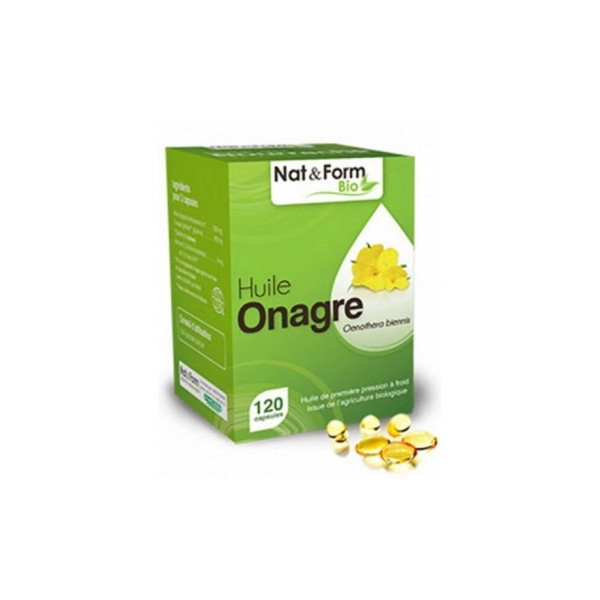 Huile d'onagre 120 capsules Nat et Form BIO