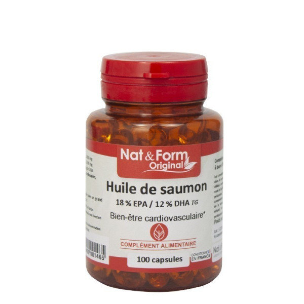Huile de saumon 100 capsules Nat et Form