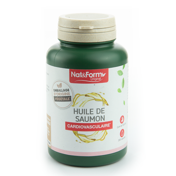 Huile de SAUMON 200 capsules Nat et Form
