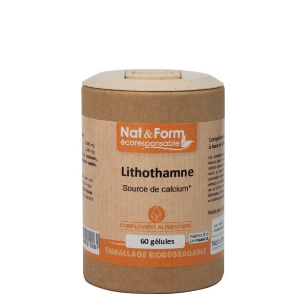 Lithothamne 60 gélules gamme écoresponsable Nat et Form