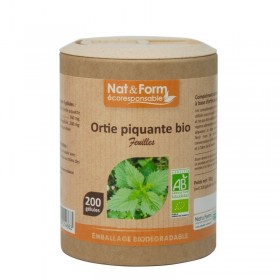 Ortie piquante feuilles 90 gélules végétales gamme écoresponsable Nat et Form BIO