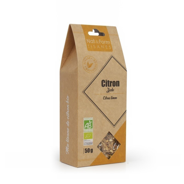 Tisane de zeste de citron 50g Nat et Form BIO