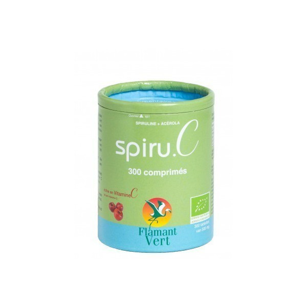 Spiru C 300 comprimés de 500mg Flamant Vert BIO