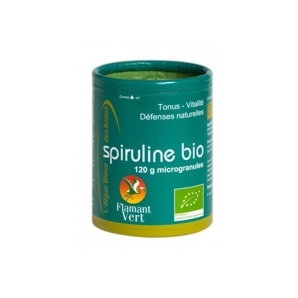 Spiruline des Andes 120g micro-granules Flamant Vert BIO