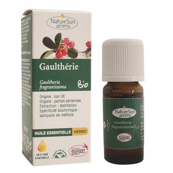 Huile essentielle Gaulthérie 10 ml NatureSun aroms ECOCERT et VEGAN