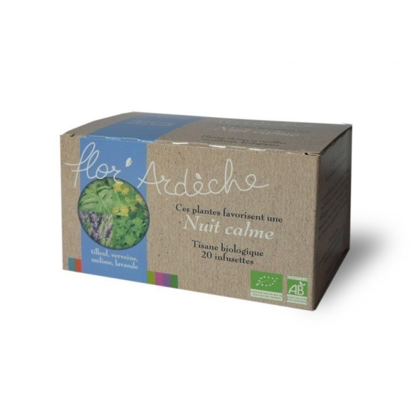 Tisane Nuit Calme 20 infusettes Flor'Ardèche BIO