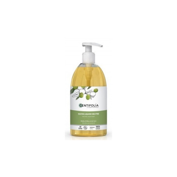 Savon liquide neutre Huile d'Olive et de coco 500ml Centifolia BIO
