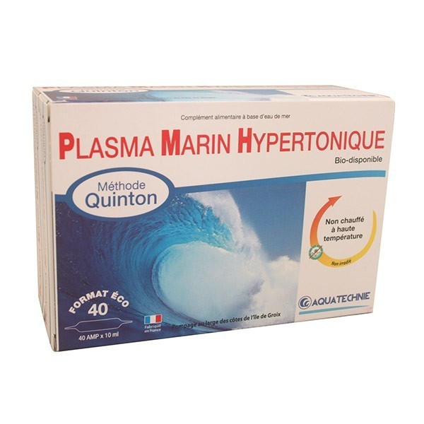 Plasma marin hypertonique 40 ampoules Aquatechnie