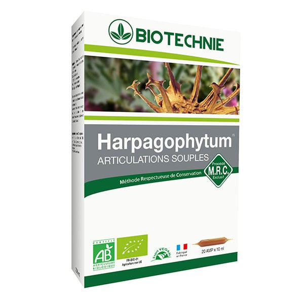Harpagophytum articulations souples 20 ampoules Biotechnie BIO