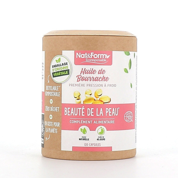 Huile de bourrache 200 gélules Nat et Form BIO