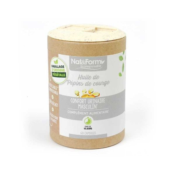 Huile de pépins de courge 200 capsules boite éco Nat et Form BIO