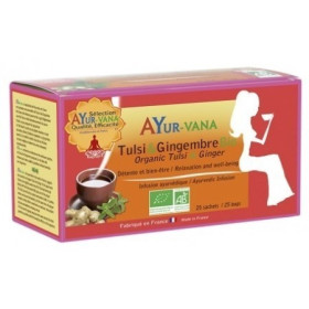 Infusion Tulsi et Gingembre - Boîte de 25 sachets Ayur-Vana BIO