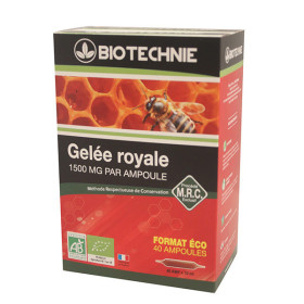 Lot 2 boites gelee royale 2x20 amp. biotechnie