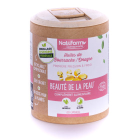 Huile de bourrache et d'onagre 120 capsules gamme écoresponsable Nat et Form BIO