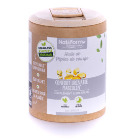 Huile de pépins de courge 200 capsules gamme écoresponsable Nat et Form