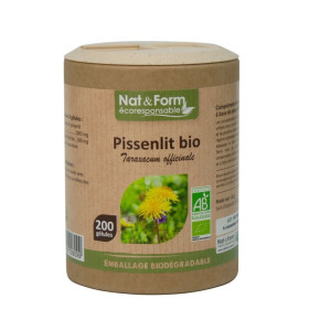 Pissenlit Bio 90 gélules végétales gamme écoresponsable Nat et Form