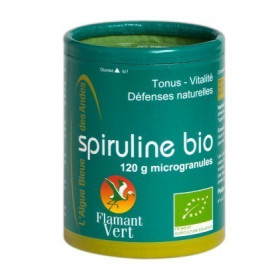 Spiruline des Andes 120g micro-granules Flamant Vert BIO