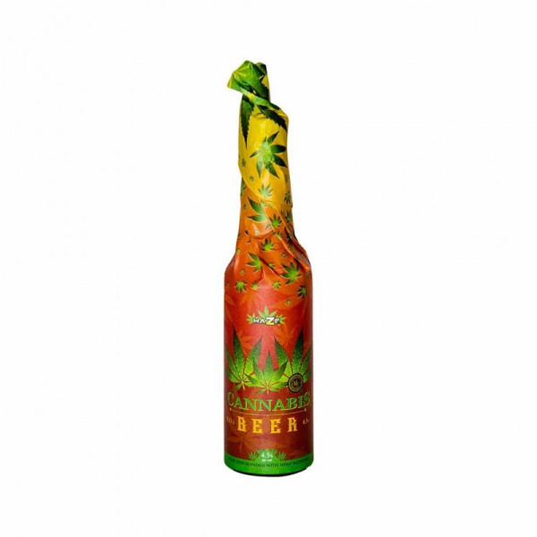 Bière CBD - bouteille habillée 33cl | MULTITRANCE & HAZE (Noir)