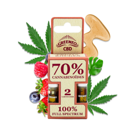 Cartouche e-liquide CBD full spectrum 70% - 2 pcs | GREENEO sans nicotine (Chanvre)