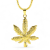Collier Feuille de Cannabis Dorée