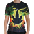 T-shirt Cannabis Rasta peinture (M)