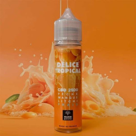 E-liquide CBD Delice Tropical 50ml Peche Mangue Litchi - Marie Jeanne (2500mg)