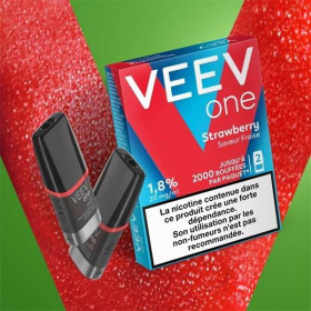 Paquet de 2 Pods pre-remplis Veev One Strawberry - Saveur Fraise (09 mg/ml)