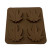 Moule alimentaire 4 compartiments marron