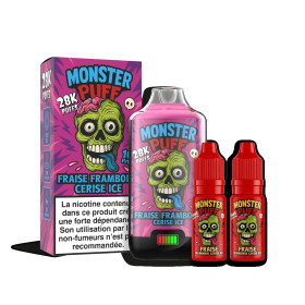 Puff Monster Puff 28k Fraise Framboise Cerise Ice (10 mg/ml)