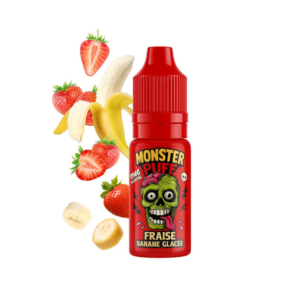 Eliquide Monster Puff 10ml Fraise Banane Glacee (20 mg/ml)